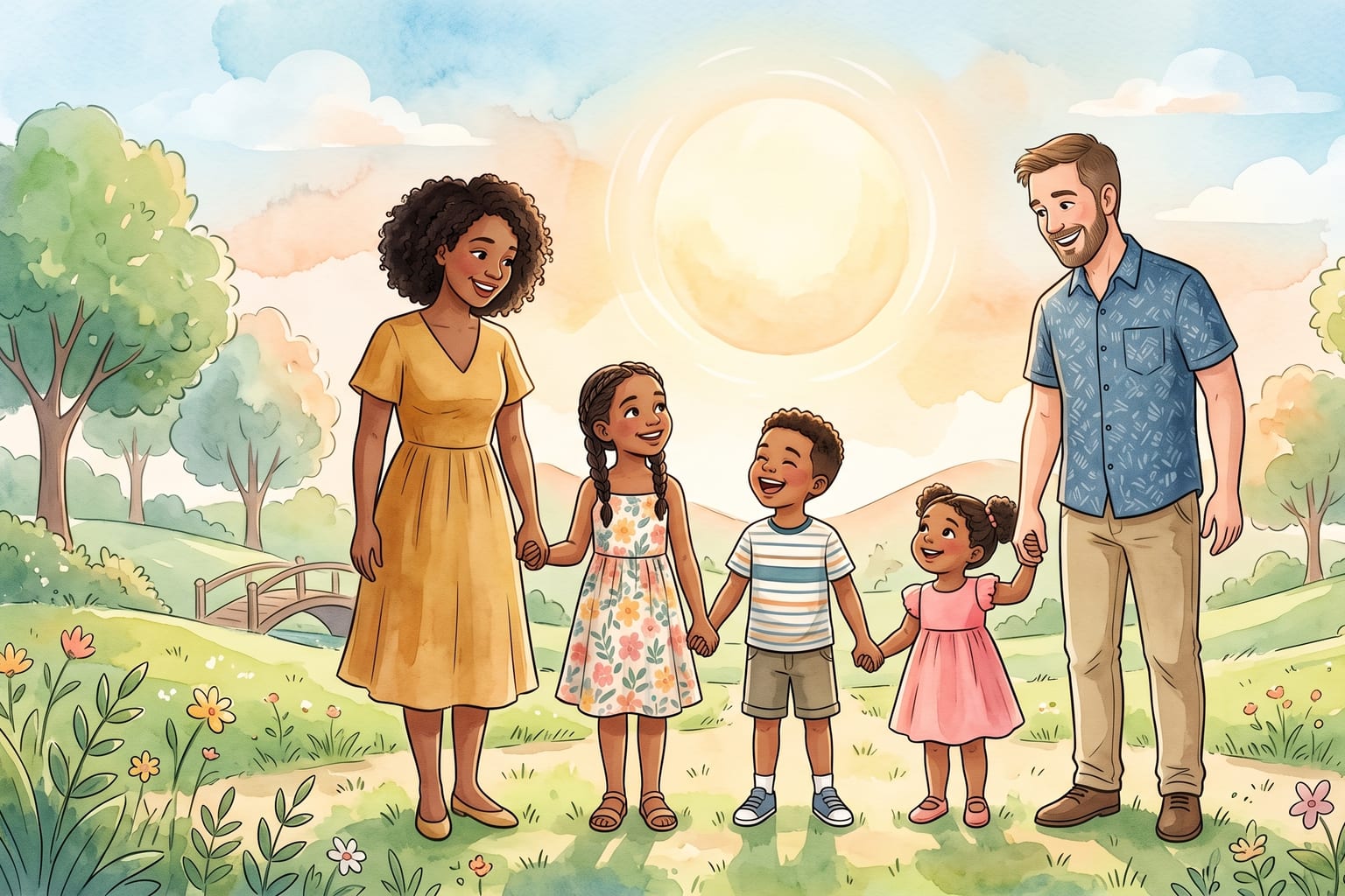 Diverse families with children